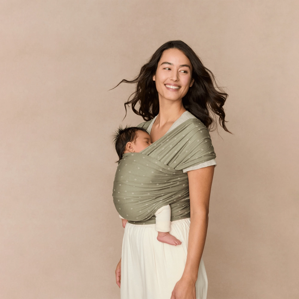 Ergobaby Aura Wrap Sustainable Knit - Olive Diamons