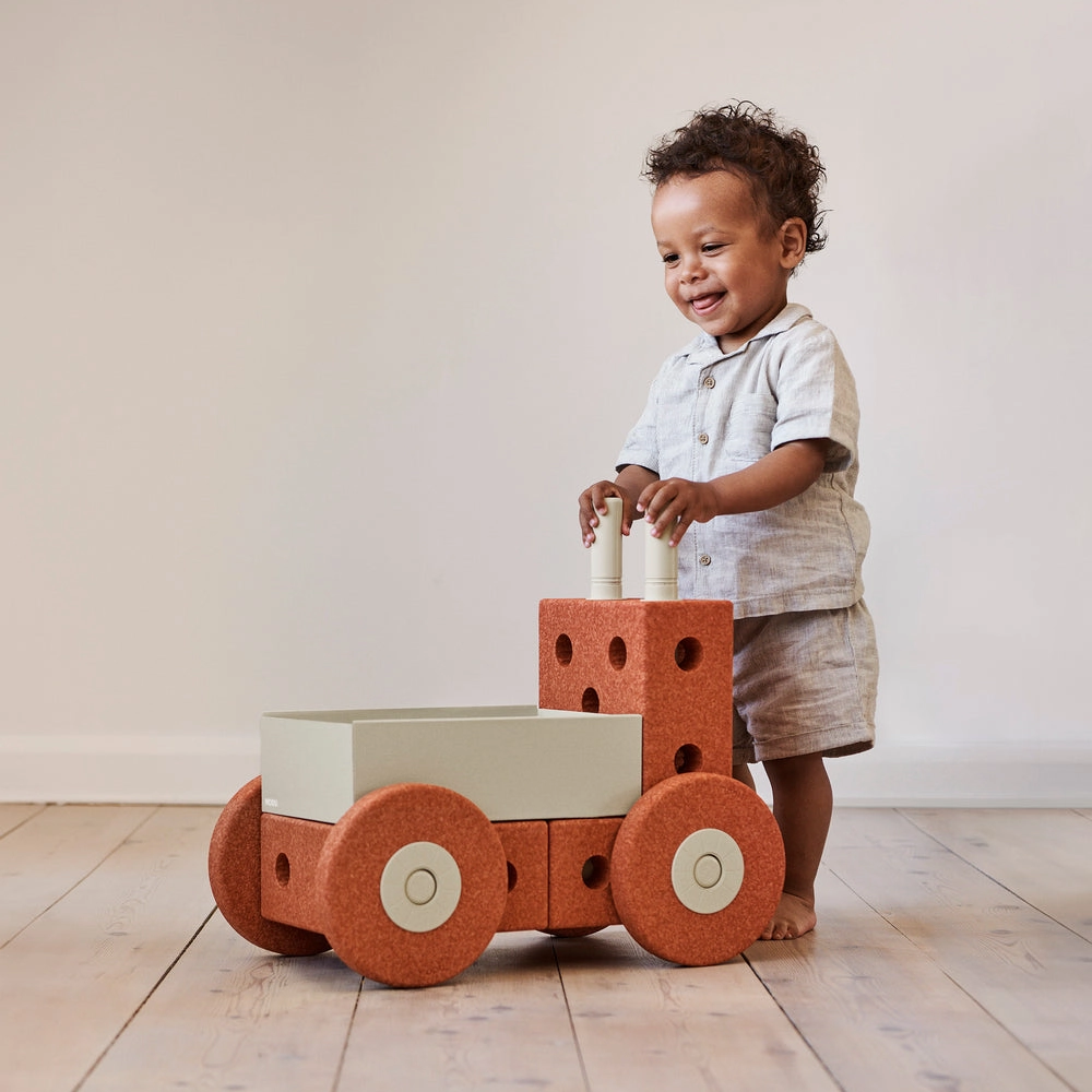 MODU 3-in-1 Baby Walker - Burnt Orange/Dusty Green